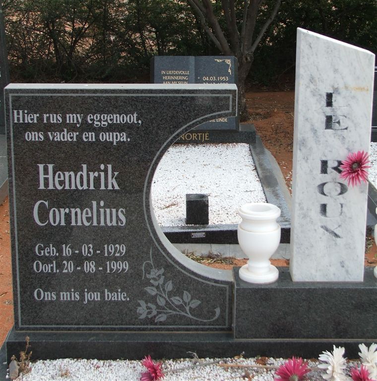 ROUX Hendrik Cornelius, le 1929-1999