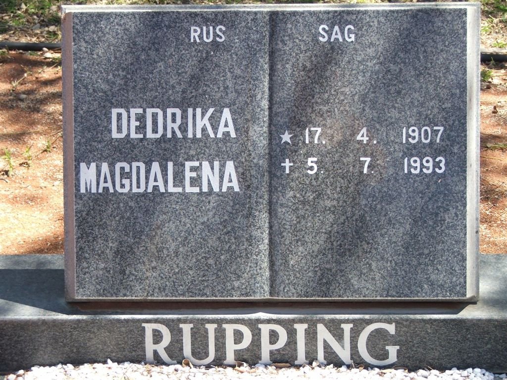 RUPPING Dedrika Magdalena 1907-1993