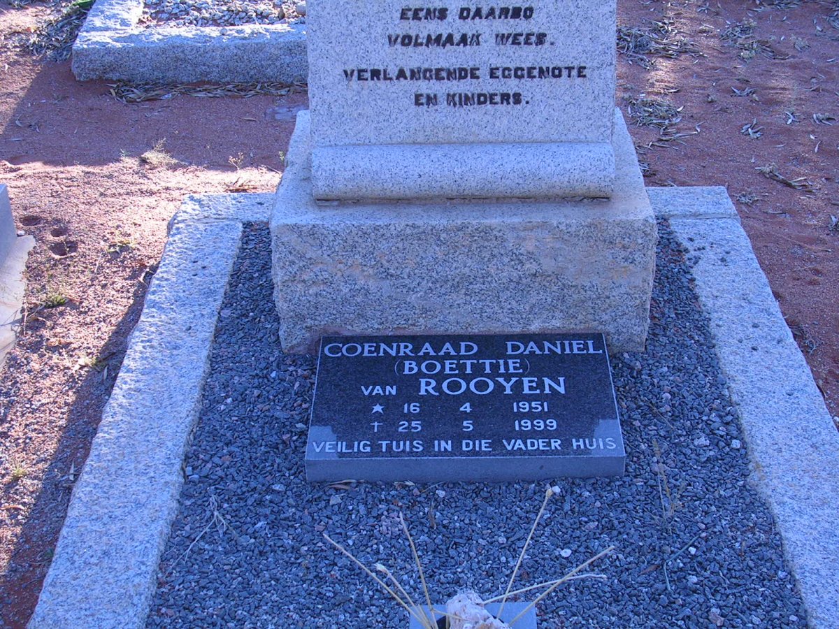 ROOYEN Coenraad Daniel, van 1951-1999
