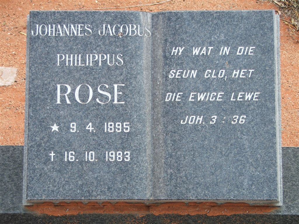 ROSE Johannes Jacobus Philippus 1895-1983