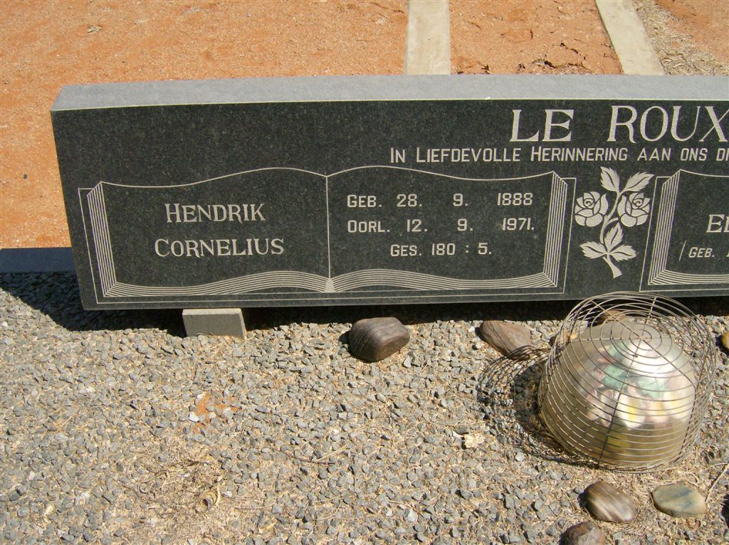 ROUX Hendrik Cornelius, le 1888-1971