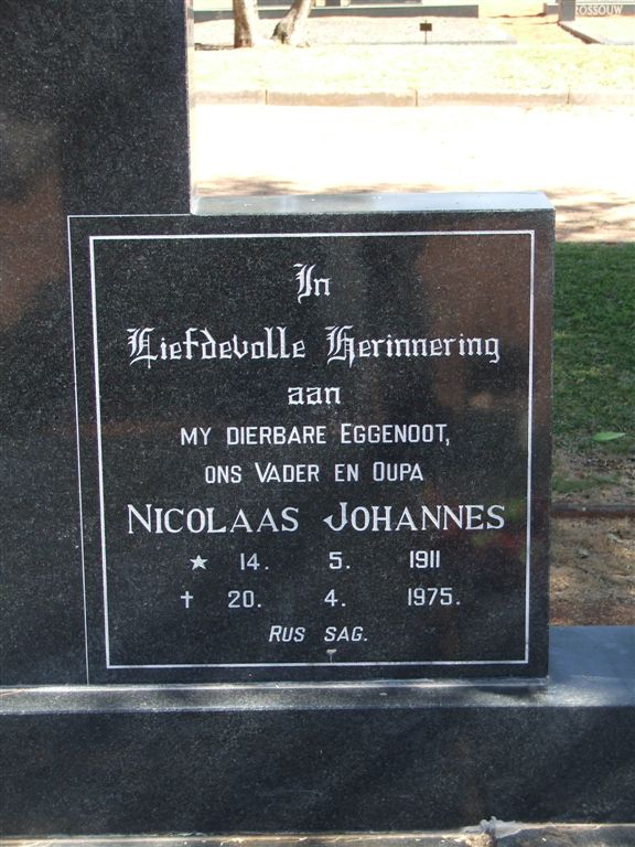 ROUX Nicolaas Johannes 1911-1975