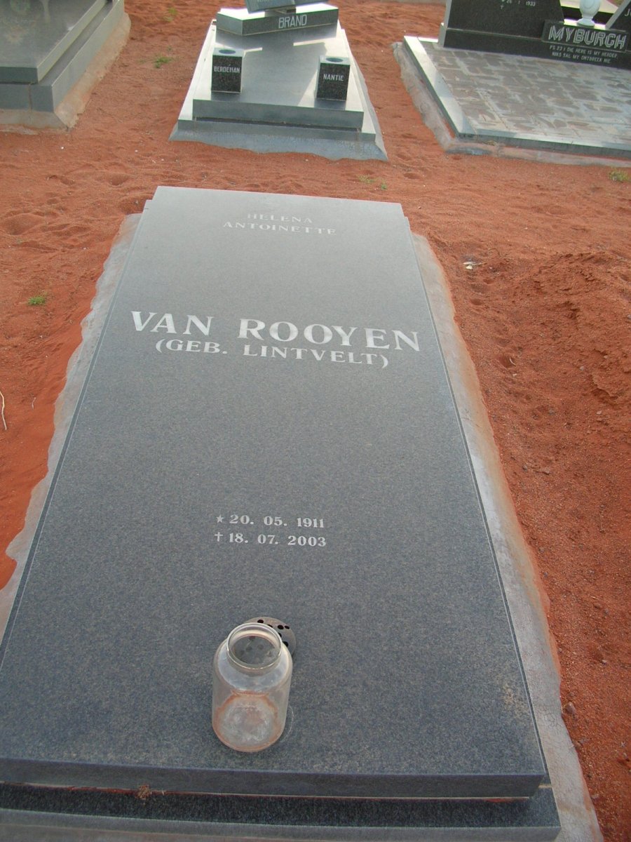 ROOYEN Helena Antoinette, van nee LINTVELT 1911-2003