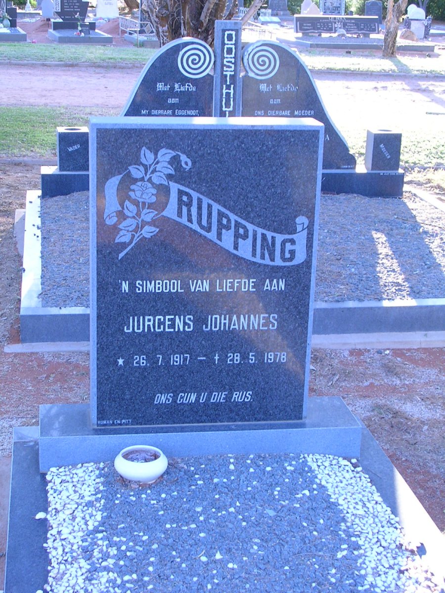 RUPPING Jurgens Johannes 1917-1978