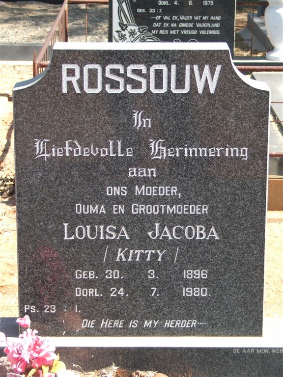 ROSSOUW Louisa Jacoba 1896-1980
