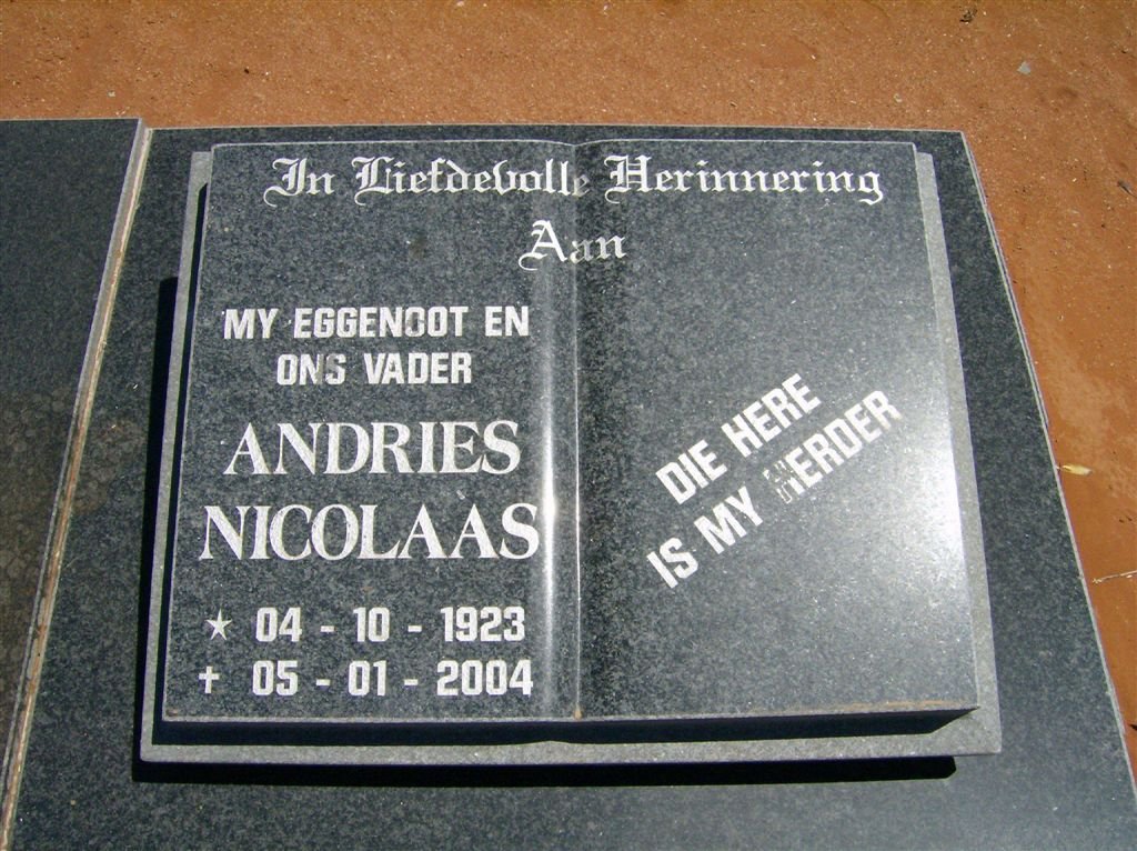 RAND Andries Nicolaas, du 1923-2004