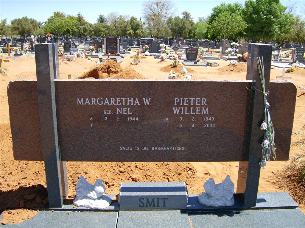 SMIT Pieter Willem 1943-2003 &amp; Margaretha W. NEL 1944-