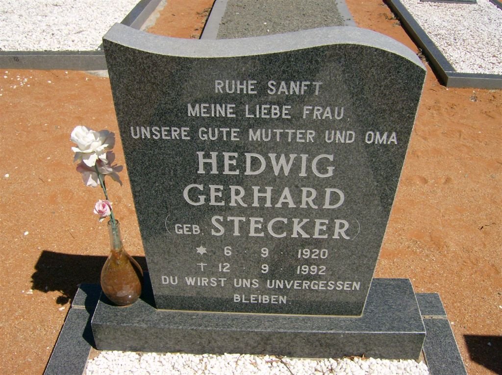 STECKER Hedwig Gerhard 1920-1992