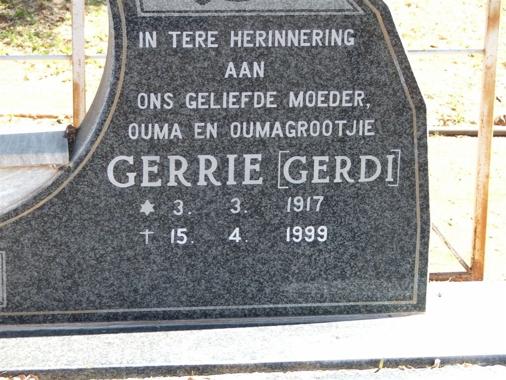 SCHMIDT Gerrie 1917-1999