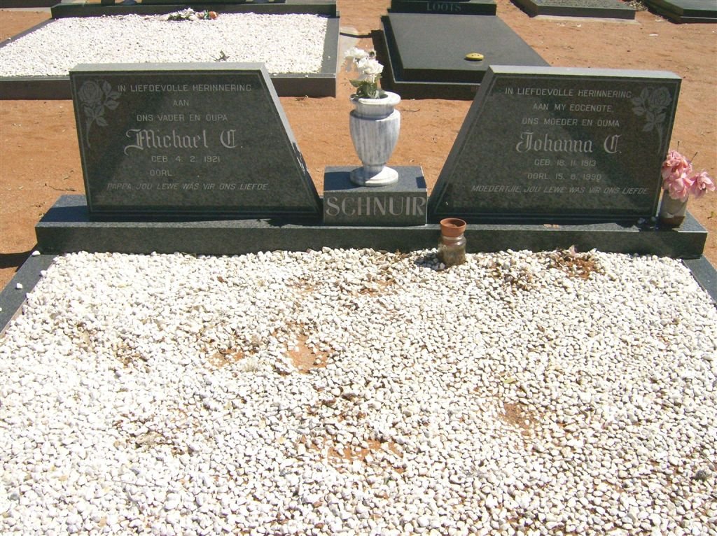 SCHNUIR Michael D. 1921-  &amp; Johanna D. 1913-1990