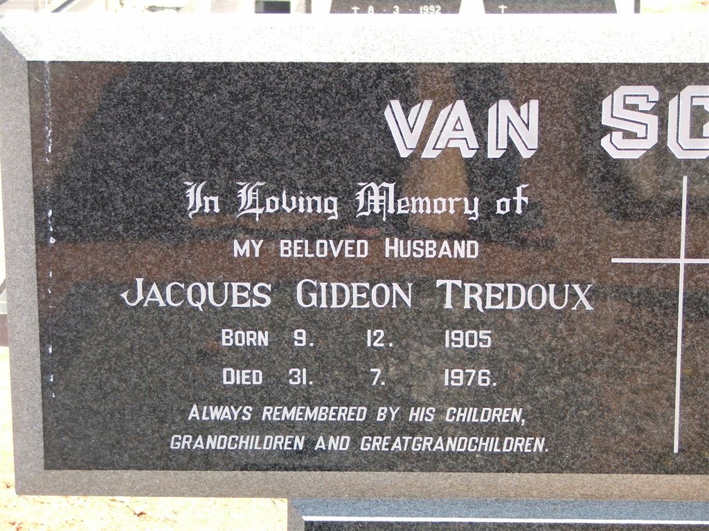 SCHOOR Jacques Gideon Tredoux 1905-1976