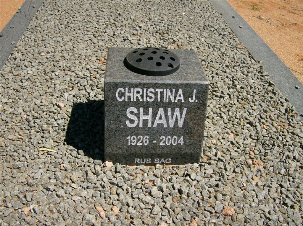 SHAW Christina J. 1926-2004