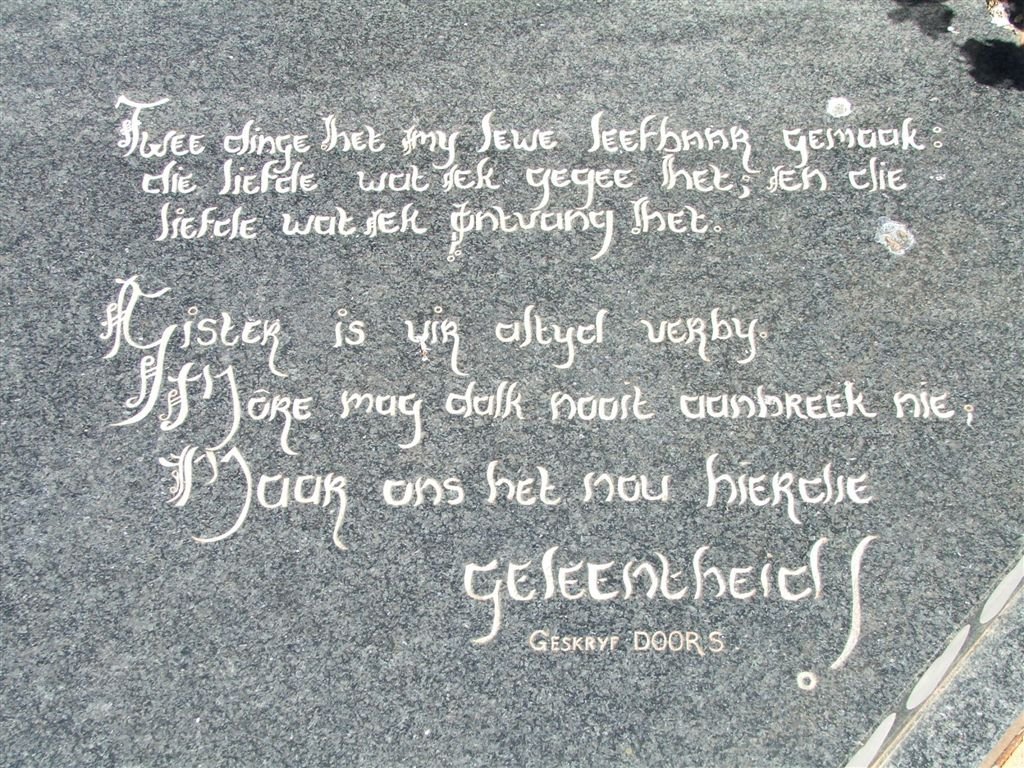 'n Gedig geskryf deur Doorsie