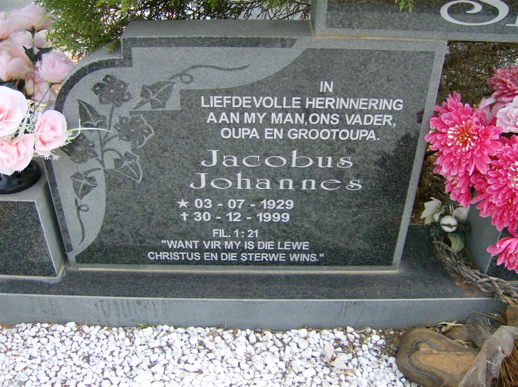SMITH Jacobus Johannes 1929-1999