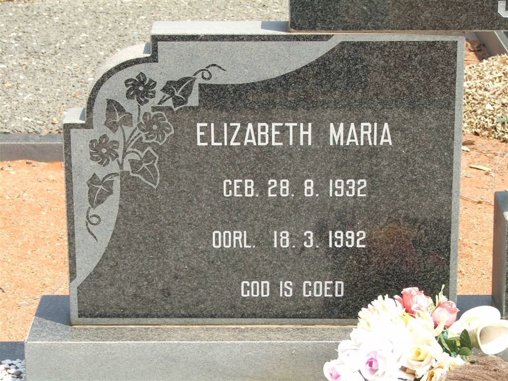 SMIT Elizabeth Maria 1932-1992