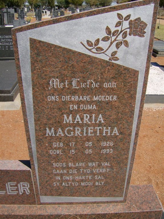 STADLER Maria Magrietha 1926-1993