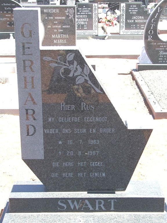 SWART Gerhard 1963-1987