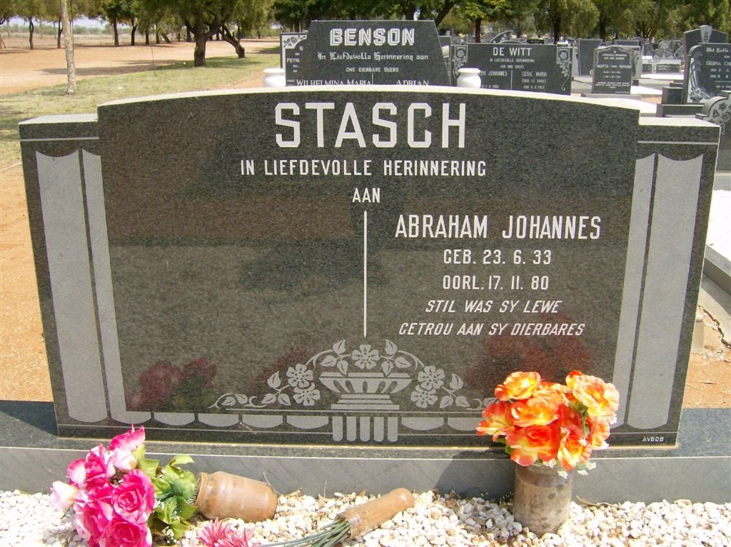 STASCH Abraham Johannes 1933-1980