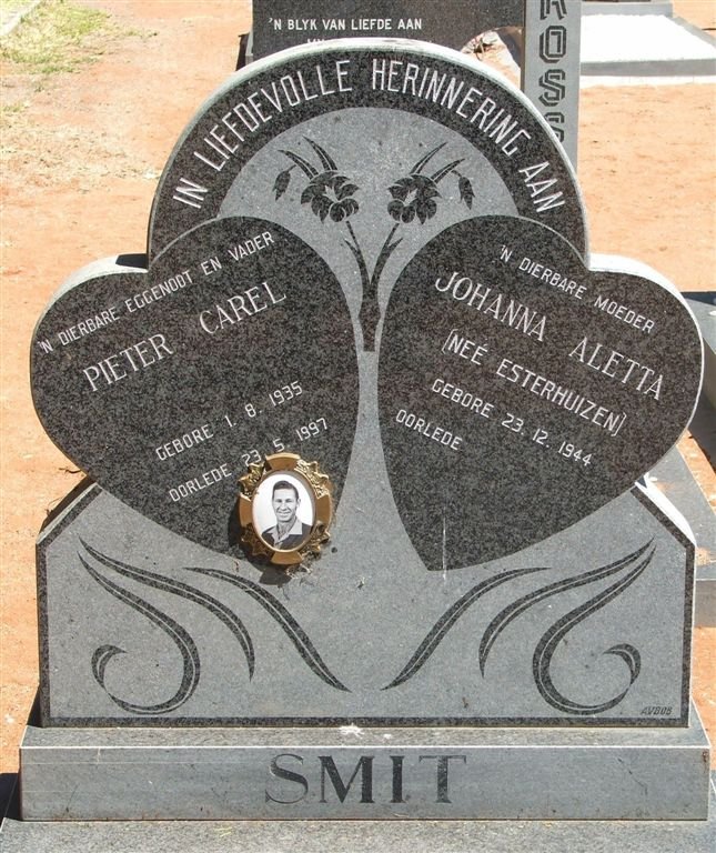 SMIT Pieter Carel 1935-1997 &amp; Johanna Aletta ESTERHUIZEN 1944-