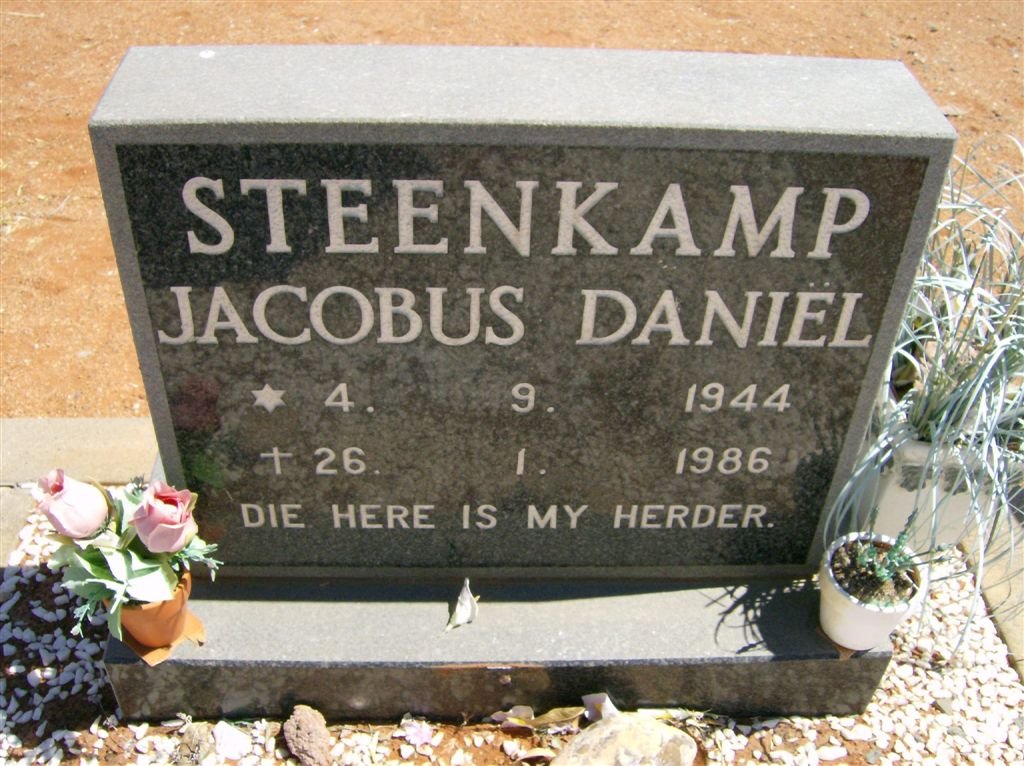 STEENKAMP Jacobus Daniël 1944-1986