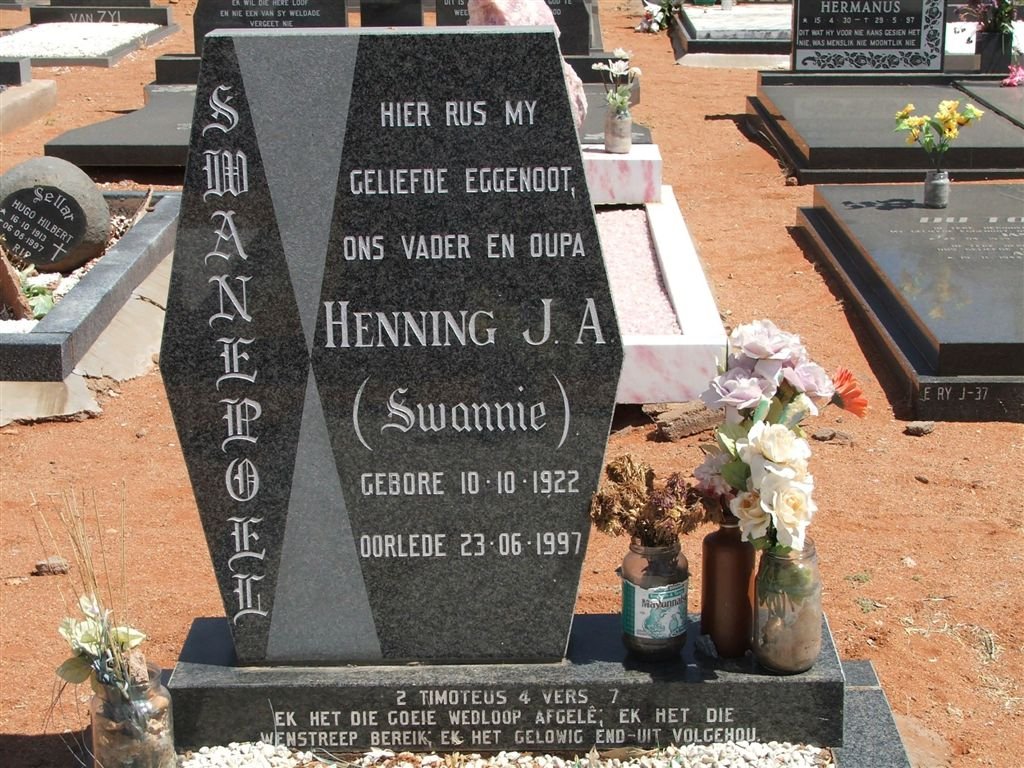 SWANEPOEL Henning J.A. 1922-1997