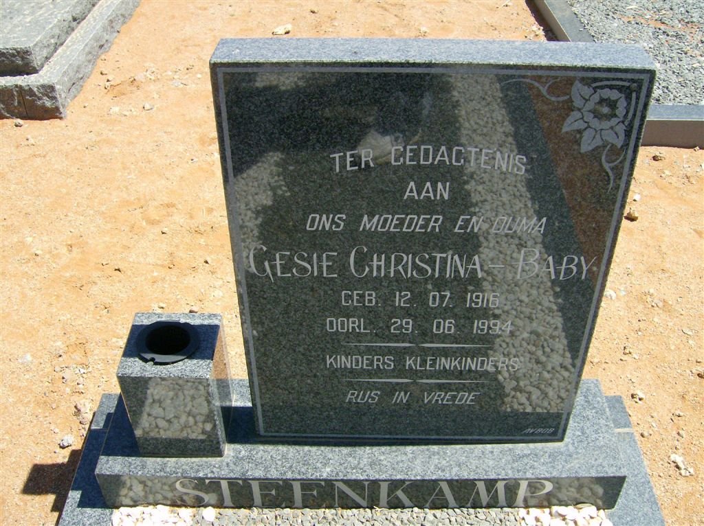 STEENKAMP Gesie Christina 1916-1994