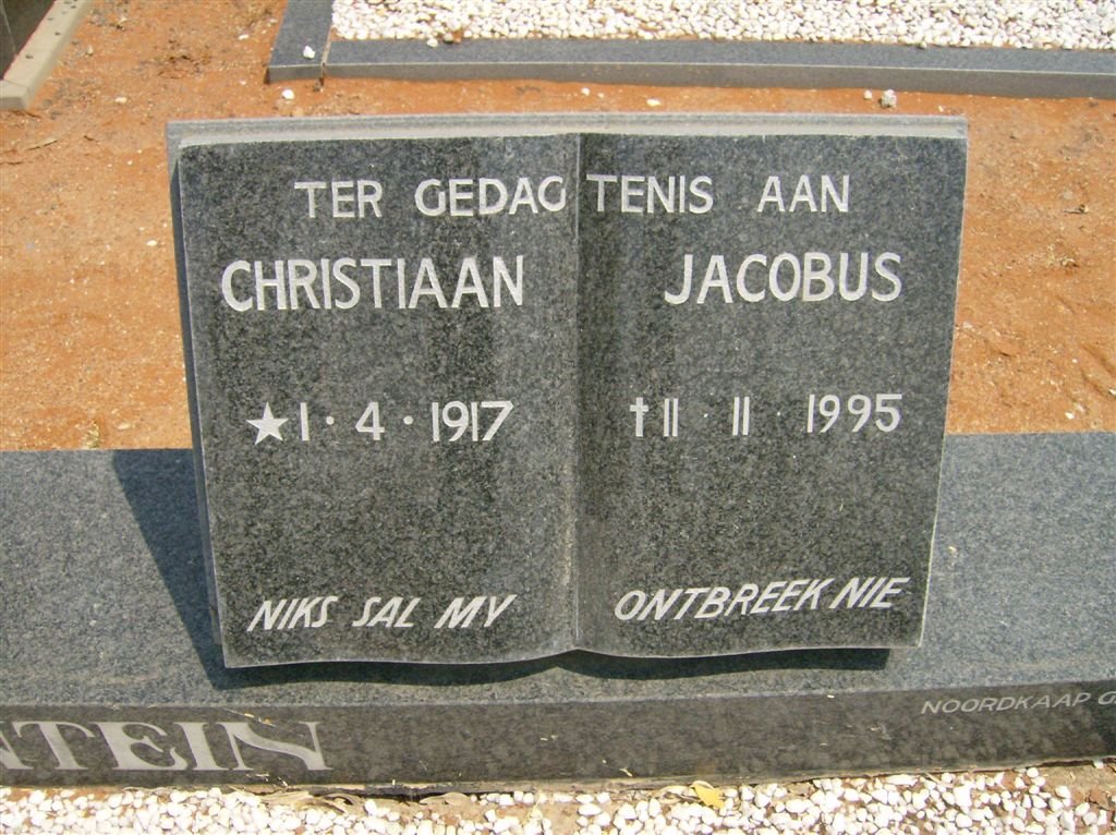 SERFONTEIN Christiaan Jacobus 1917-1995