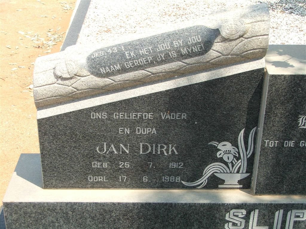 SLIPPERS Jan Dirk 1912-1988