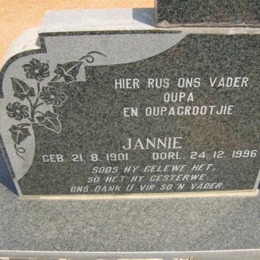 SWARTZ Jannie 1901-1996