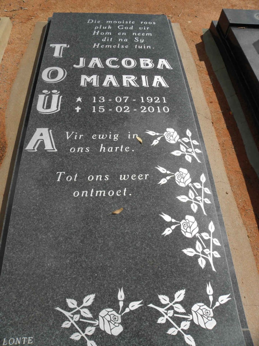 TOÜA Jacoba Maria 1921-2010