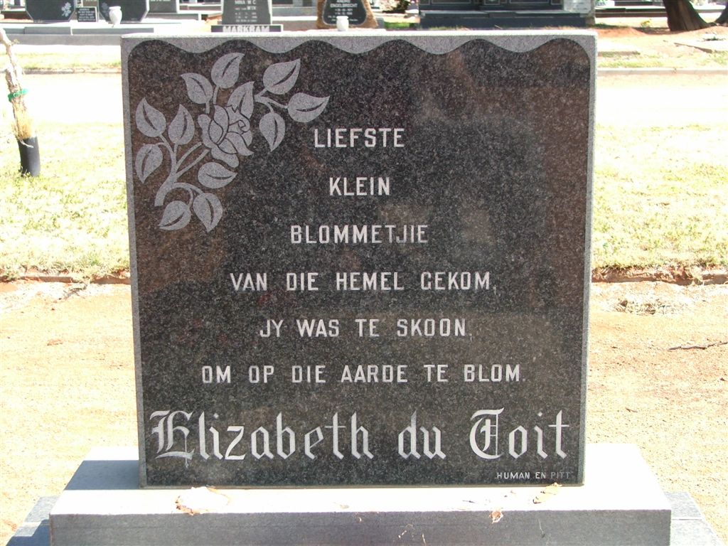 TOIT Elizabeth, du