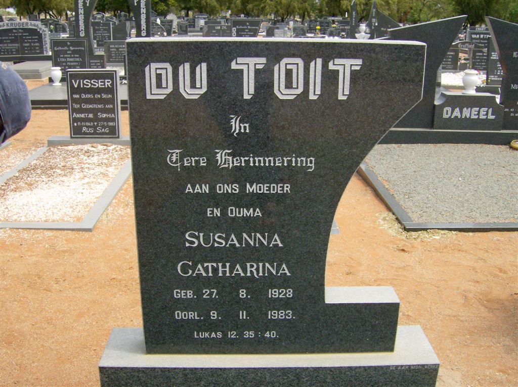 TOIT Susanna Catharina, du 1928-1983