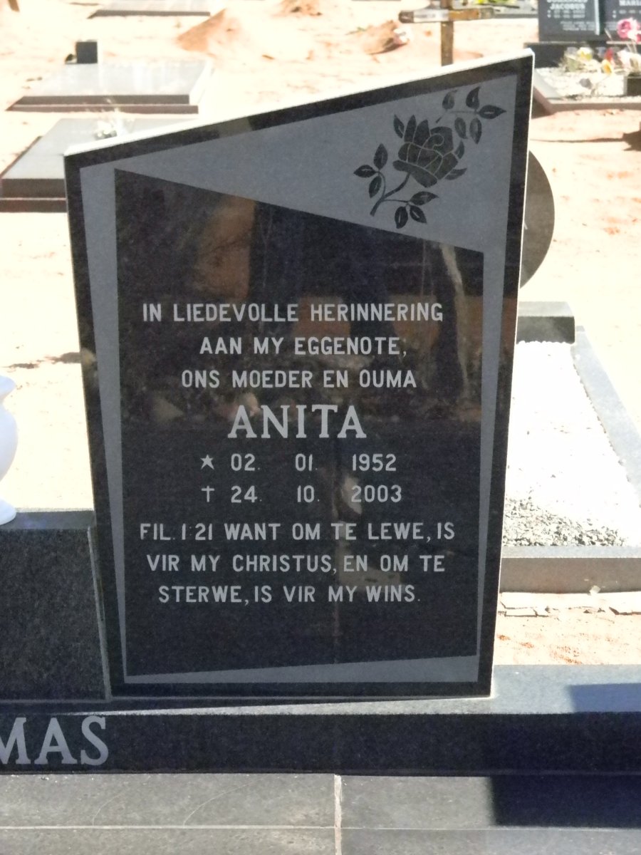 THOMAS Anita 1952-2003