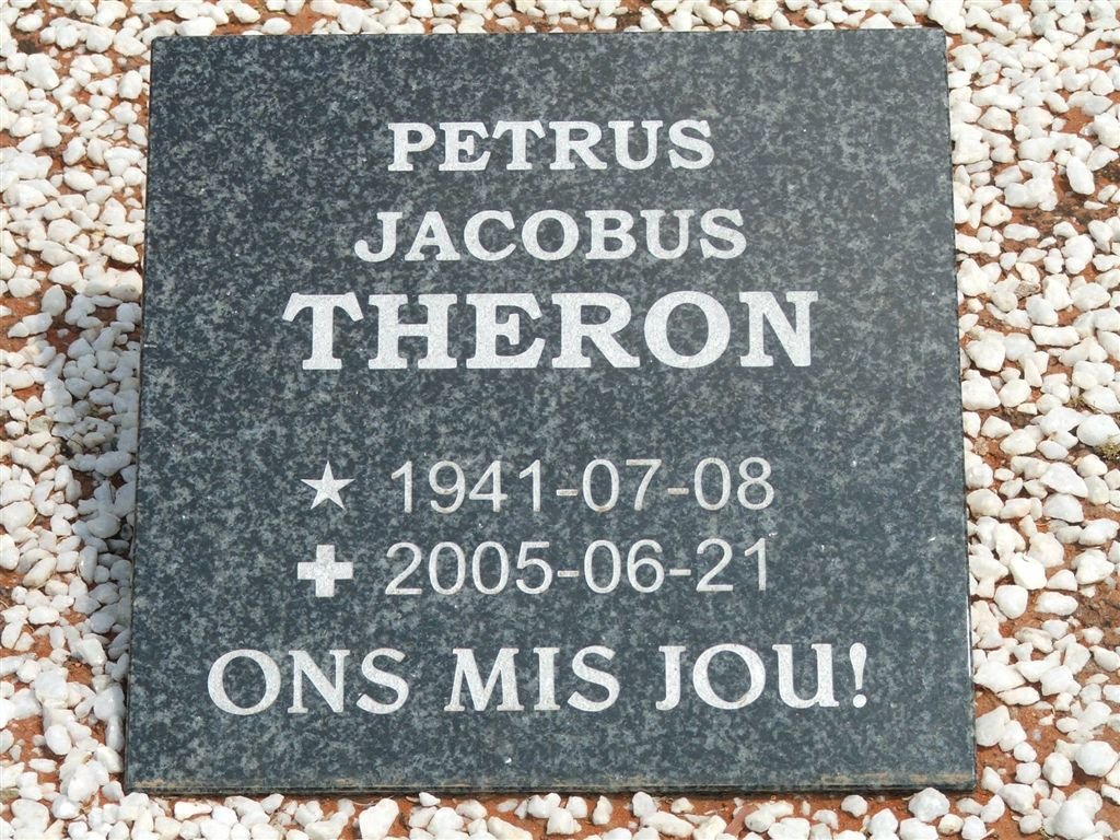 THERON Petrus Jacobus 1941-2005