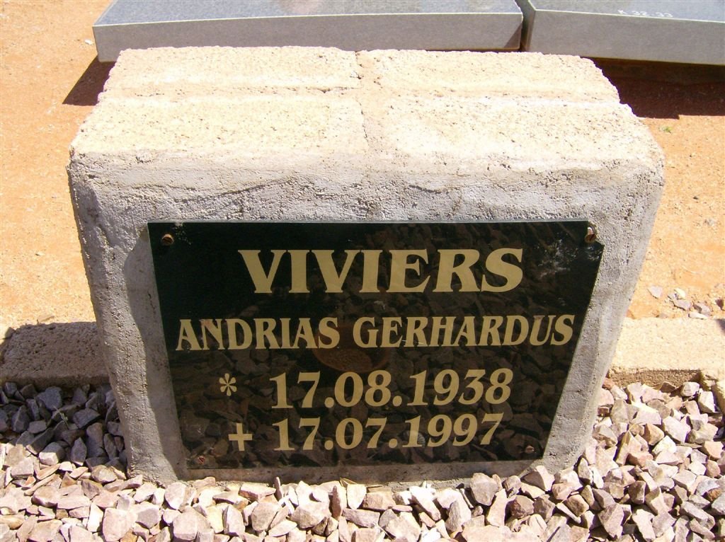 VIVIERS Andrias Gerhardus 1938-1997