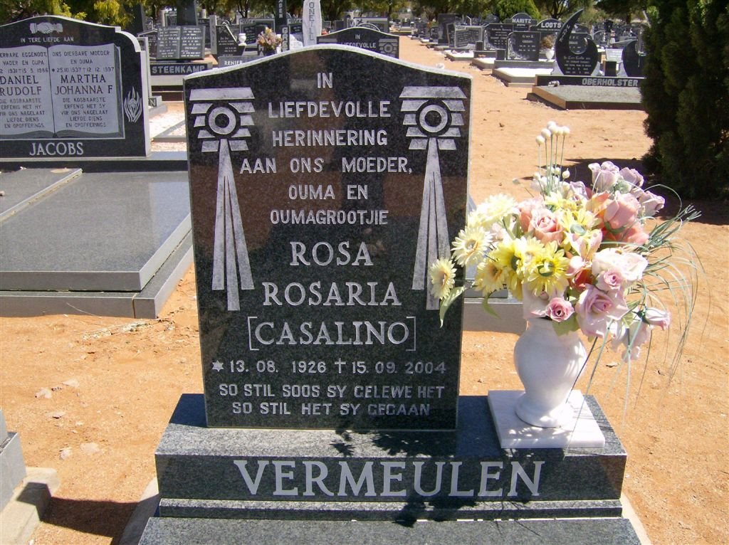 VERMEULEN Rosa Rosaria nee CASALINO 1926-2004