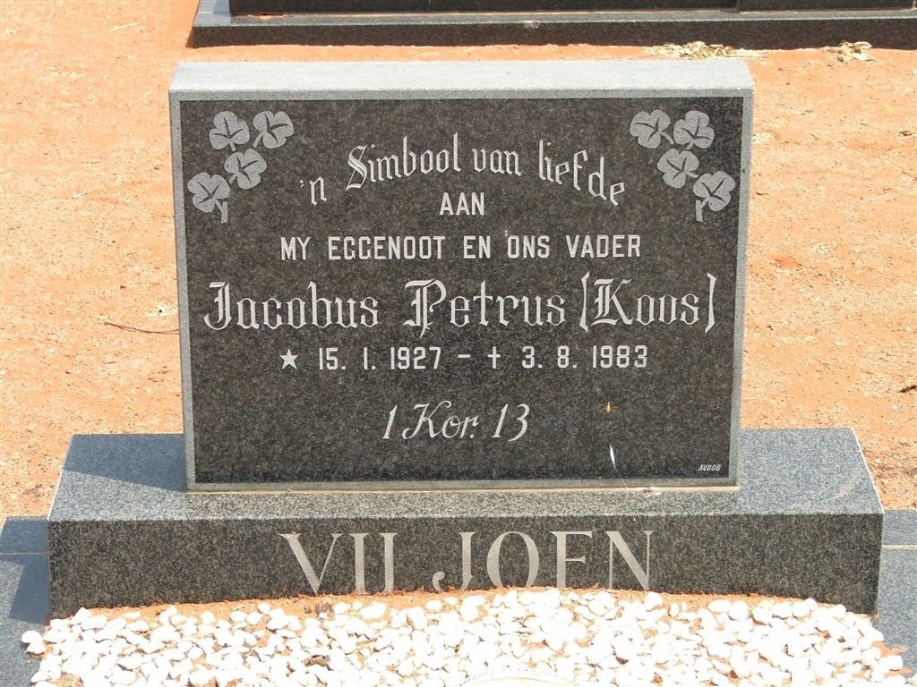 VILJOEN Jacobus Petrus 1927-1983