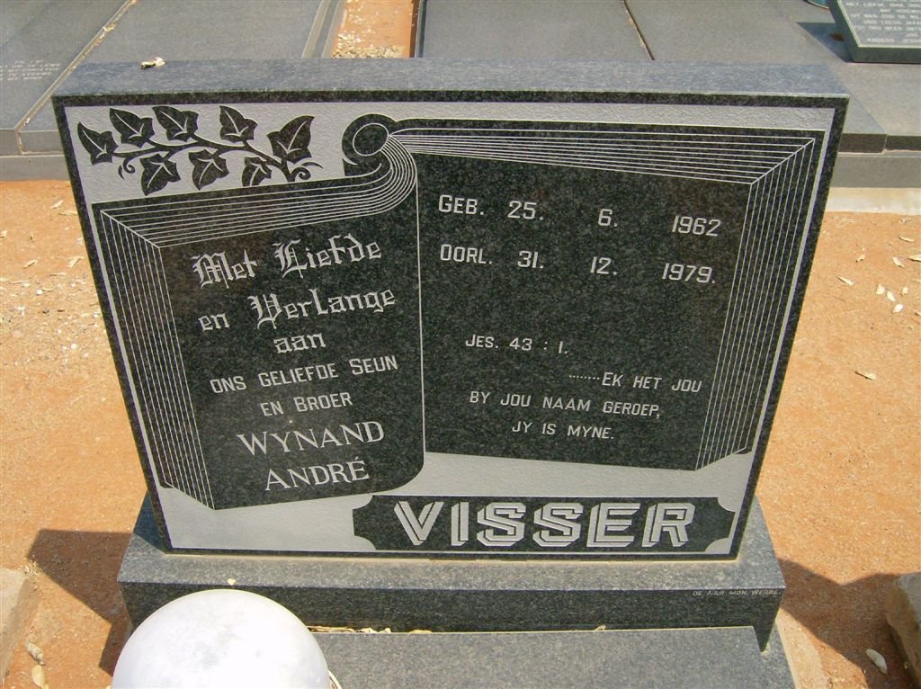 VISSER Wynand André 1962-1979