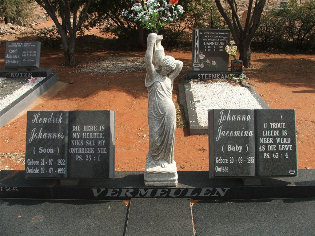 VERMEULEN Hendrik Johannes 1922-1999 &amp; Johanna Jacomina 1925-