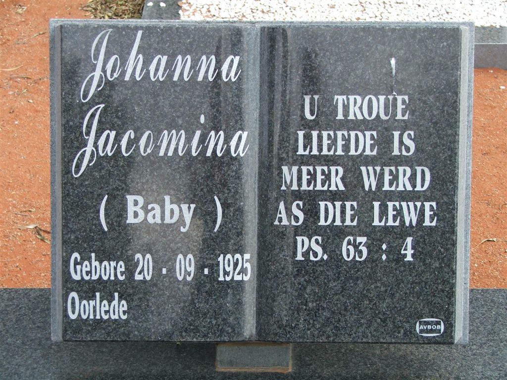 VERMEULEN Johanna Jacomina 1925-2011
