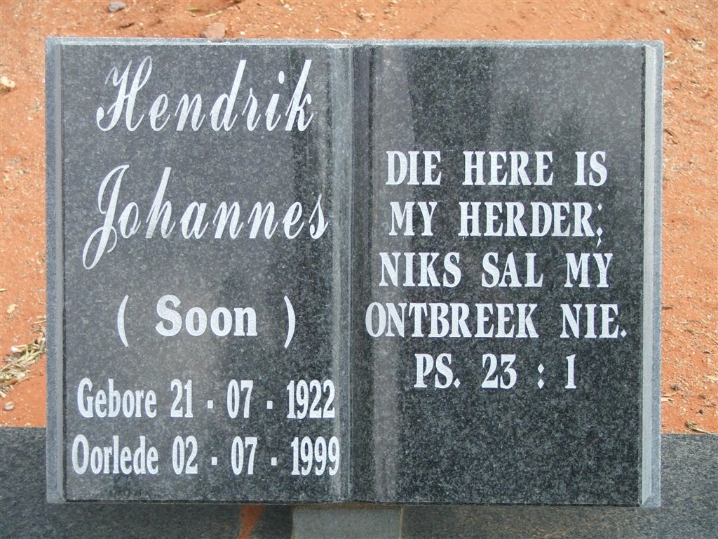 VERMEULEN Hendrik Johannes 1922-1999