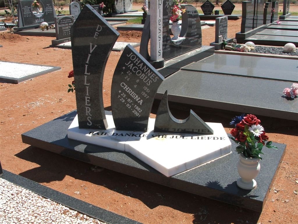 VILLIERS Johannes Jacobus, de 1951-1997 :: VILLIERS Chrisna, de 1982-2001