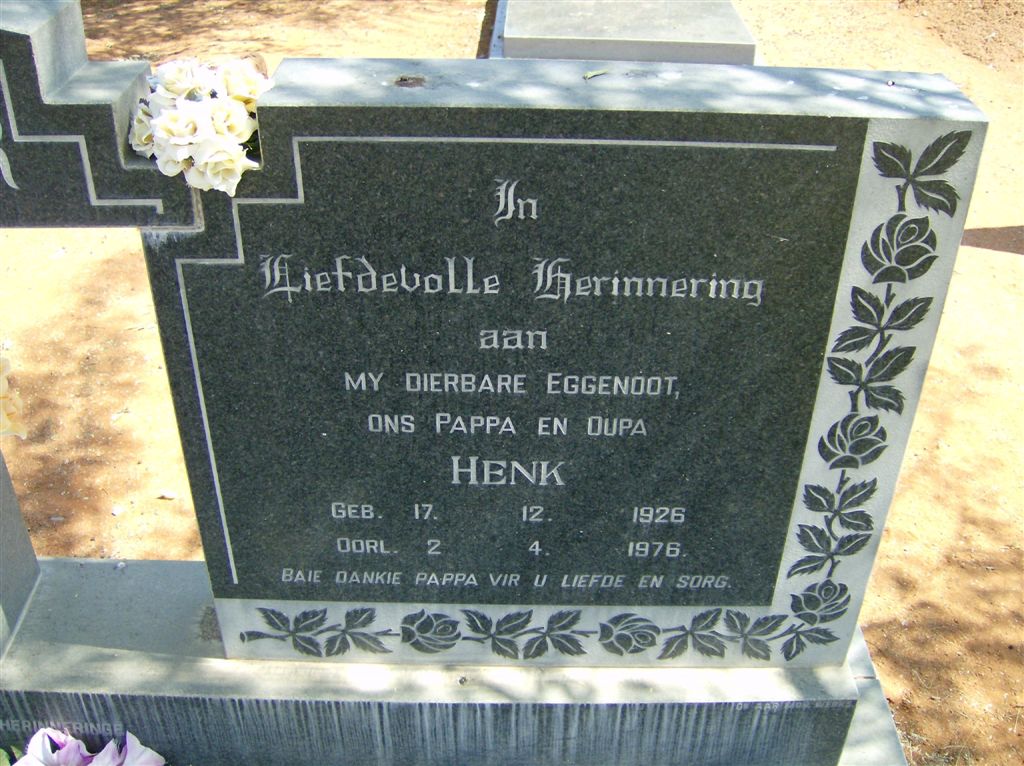 VYVER Henk, van der 1926-1976