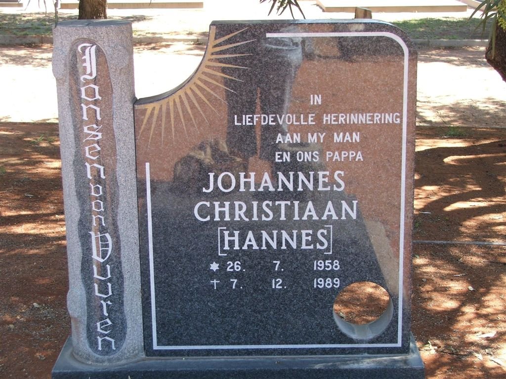 VUUREN Johannes Christiaan, Jansen van 1958-1989