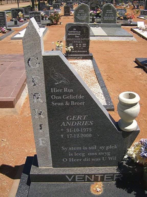 VENTER Gert Andries 1975-2000