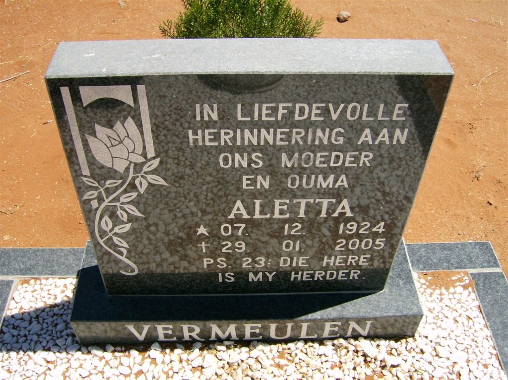 VERMEULEN Aletta 1924-2005
