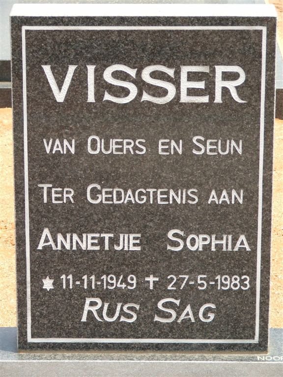 VISSER Annetjie Sophia 1949-1983