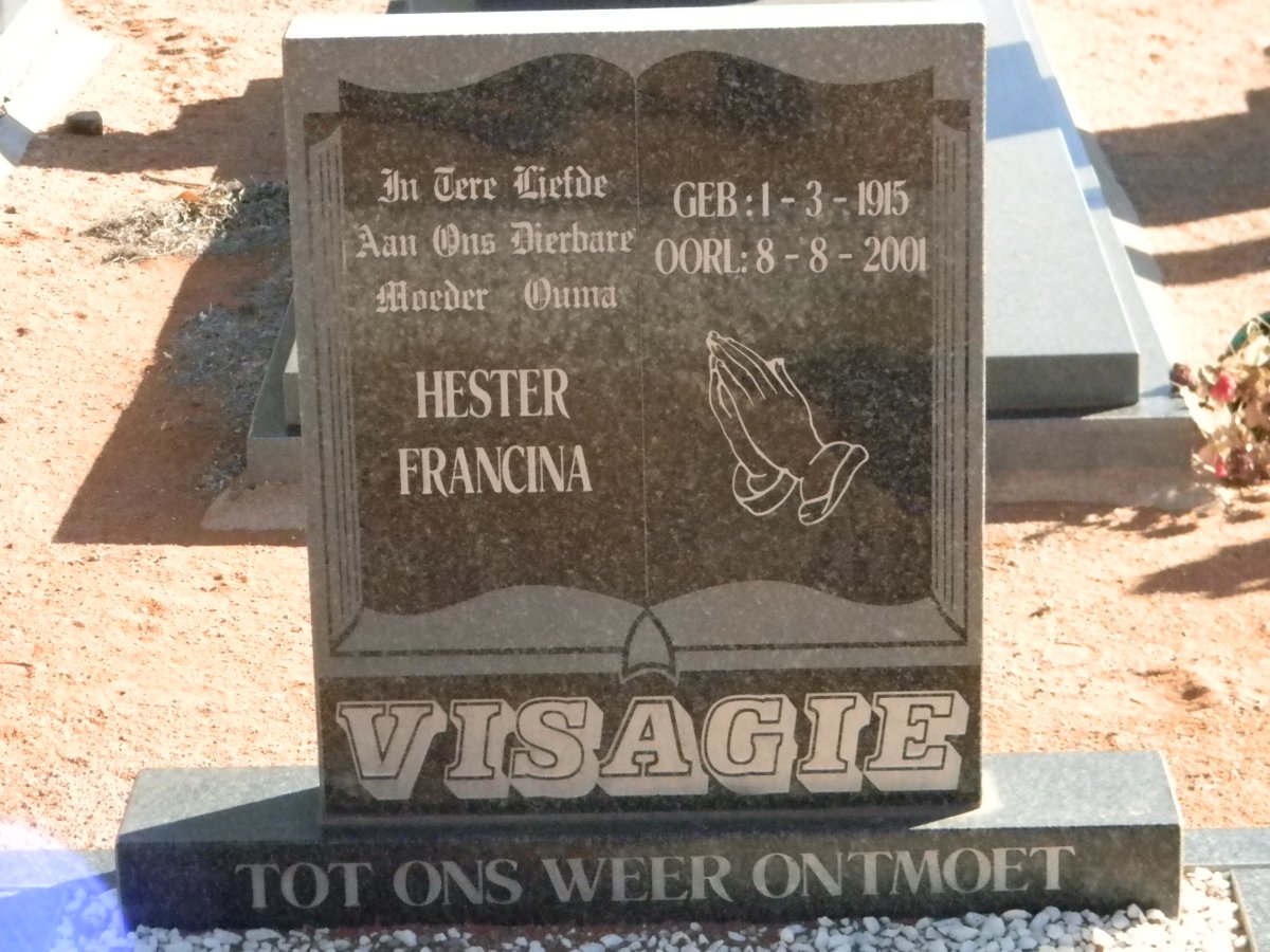 VISAGIE Hester Francina 1915-2001