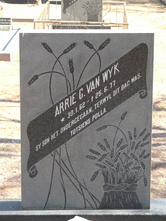 WYK Arrie G., van 1962-1977