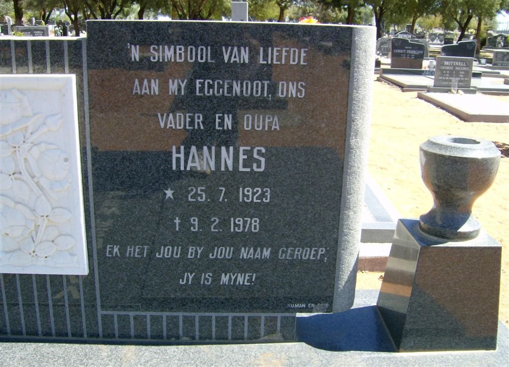 WESTHUIZEN Hannes, van der 1923-1978